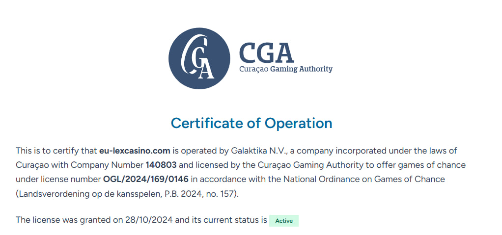 lex casino license