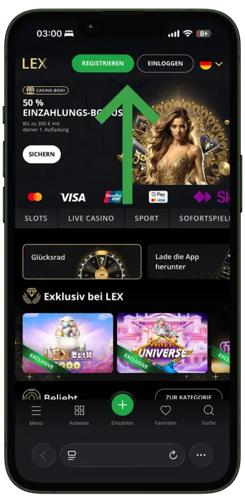 Offizielle Startseite von Lex Casino